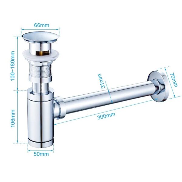 siphon lavabo chrome 2